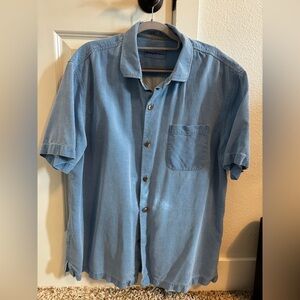 Tommy Bahama Men's Sky Blue Short-Sleeve Button-Down Shirt